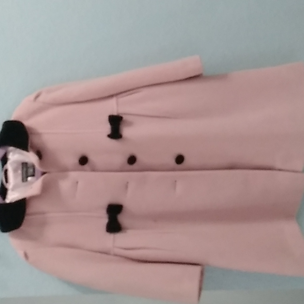 Saks Fifth Avenue Coat Girls 3 Cashmere And Wool Blend Pink